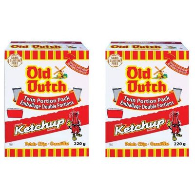 2 Boxes of Old Dutch Ketchup Chips (2 x 220G) Bundle {Imported from Canada}+