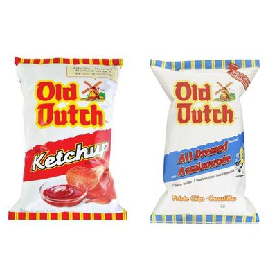 1 Bag of Old Dutch Ketchup Chips and 1 Bag of Old Dutch All Dressed Chips (2 x) Bundle {Imported from Canada}