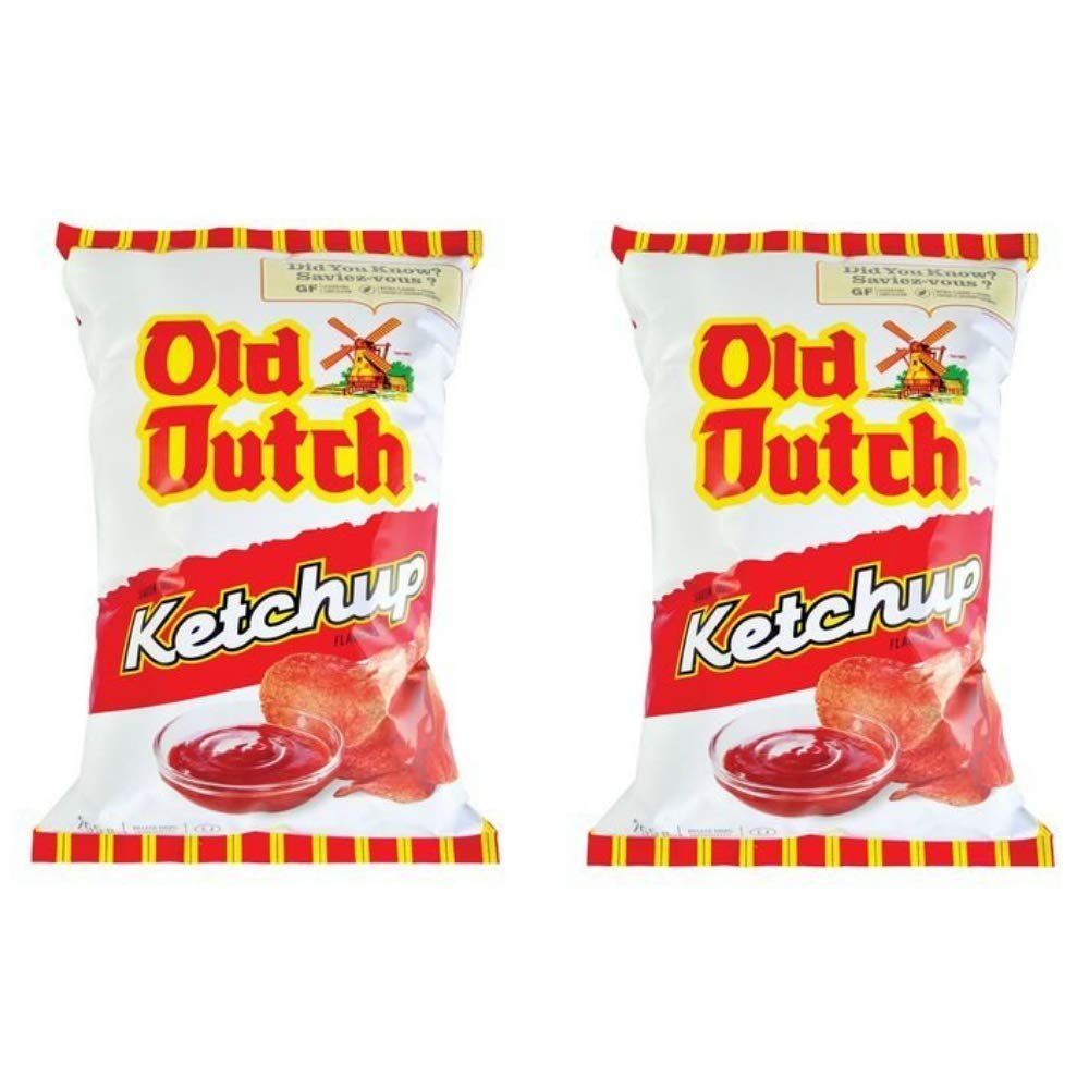 2 Bags of Old Dutch Ketchup Chips (2 x) Bundle {Imported from Canada}