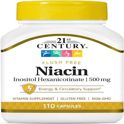 21st Century, Niacin Inositol Hexanicotinate, 500 mg, 4Pack (110 Capsules) Dietary Supplement,Helps Convert