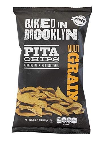 Baked in Brooklyn Pita Chips, Multigrain, 8oz (Pack of 2)