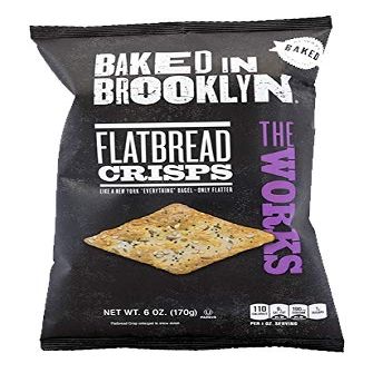 Baked in Brooklyn Flatbread Crisps,The Works, 6 oz (Pack of 4)