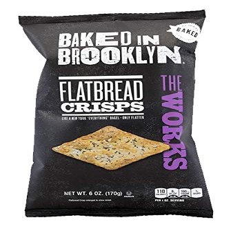 Baked in Brooklyn Flatbread Crisps,The Works, 6 oz (Pack of 4)