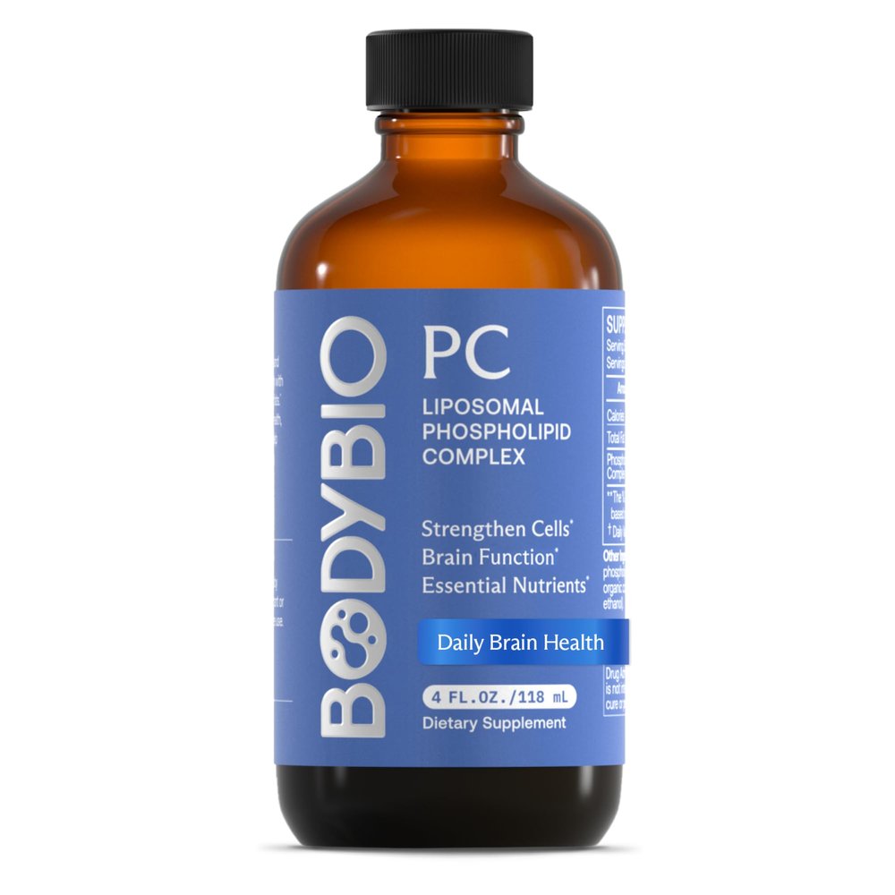 BodyBio PC - Phosphatidylcholine for Brain Health, Mental Clarity, Cognitive Function, Cellular Repair & Healthy Aging, Phospholipid Complex Supplement for Gentle Daily Detox