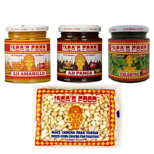 Inca's Food Aji Amarillo - Aji Panca - Huacatay - Maiz Cancha - Peruvian Spices