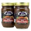 Amish Wedding Kettle Cooked Salsa, Thick and Chunky Pack of 2 14.5 ounce Jars, Hot Cherry view 1
