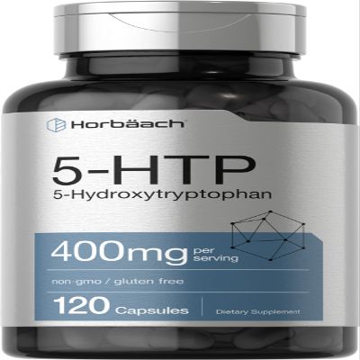Horbach 5HTP 400mg Capsules | 120 Count | Extra Strength Supplement | Non-GMO, Gluten Free | 5 Hydroxytryptophan