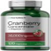 Horbach Cranberry Concentrate Extract Pills + Vitamin C | 120 Capsules | Supplement for Women and Men | Triple Strength Ultimate Potency Formula | Non-GMO and Gluten Free