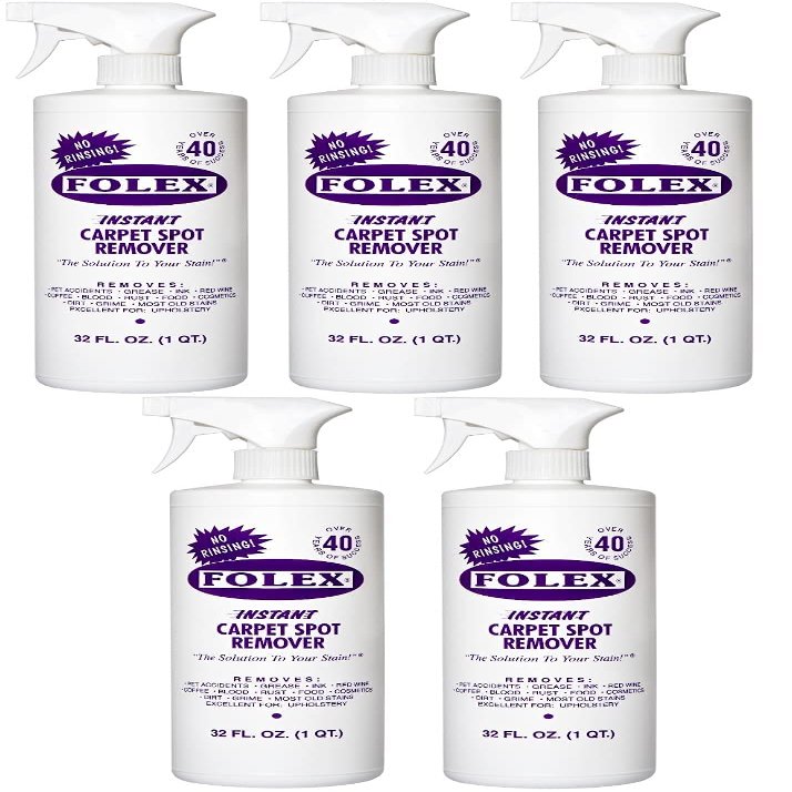FOLEX Instant Carpet Spot Remover, 32oz, Pack of 5