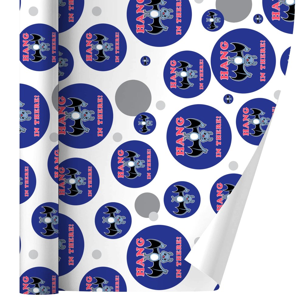 GRAPHICS & MORE Hang in There Bat Funny Humor Gift Wrap Wrapping Paper Roll