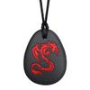 Munchables Dragon Sensory Chew Necklace - Chewy Fidget Stim Toy Jewelry for Boys and Girls (Red/Black) view 1