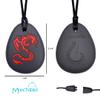 Munchables Dragon Sensory Chew Necklace - Chewy Fidget Stim Toy Jewelry for Boys and Girls (Red/Black) view 4