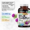 BIO KRAUTER Milk Thistle Capsules 1400 mg - 250 Count - Liver Detox & Cleanse Supplement - Vegan Silymarin Capsules - Milk Thistle Powder - Non GMO view 3