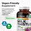 BIO KRAUTER Milk Thistle Capsules 1400 mg - 250 Count - Liver Detox & Cleanse Supplement - Vegan Silymarin Capsules - Milk Thistle Powder - Non GMO view 4