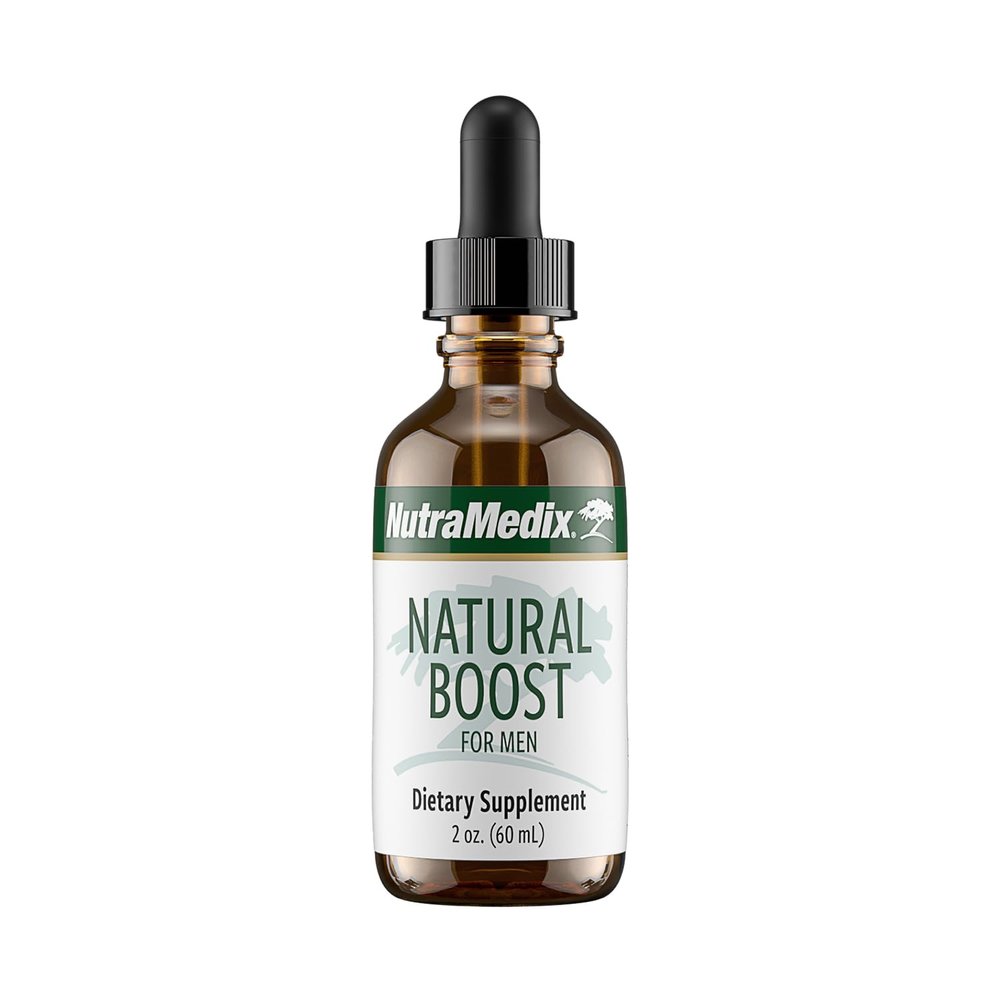 NutraMedix Natural Boost for Men - Amino Acids and Energy Support - Ginkgo Biloba, Maca Root, Saffron Extract, Epimedium, and L-Arginine - Men's Health Supplement (2oz / 60ml)