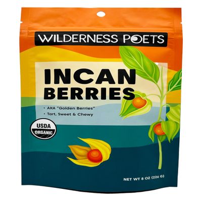 Wilderness Poets, Organic Incan Berries (Golden Berries, Gooseberries) - Raw, Dried Fruit (8 Ounce)