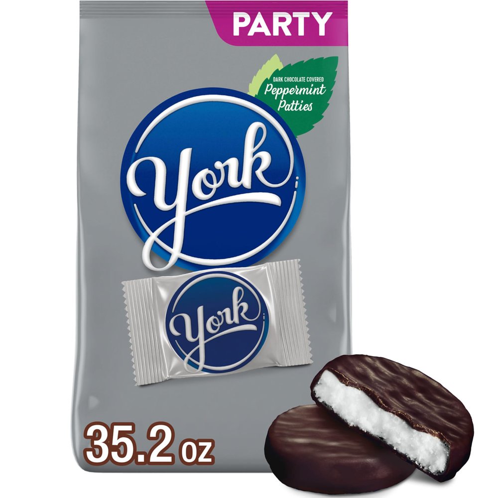 YORK Dark Chocolate Peppermint Pattie Miniatures, Holiday Candy Party Pack, Great Stocking Stuffer 35.2 oz