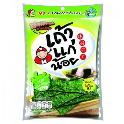 Taokaenoi, Fried Seaweed, Classic Flavour, 32 g. [Pack of 3 pieces]