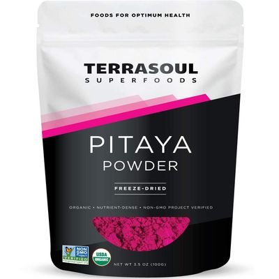 Terrasoul Superfoods Organic Freeze-Dried Pitaya Powder (Dragonfruit), 3.5 Oz - Vibrant Color | Antioxidants | Vitamin C