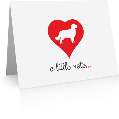 Little Notes by Comptime Golden Retriever Note Cards (24 Fold-over Cards and Envelopes) Dog Breed Notecards