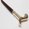 Antique Royal Victorian Silver Brass Wooden Walking Cane Stick Style Handmade view 4