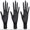 SAS Safety 66518 Raven Powder-Free Disposable Black Nitrile 6 Mil Gloves, Large, 100 Gloves by Weight - 3 Pack view 1