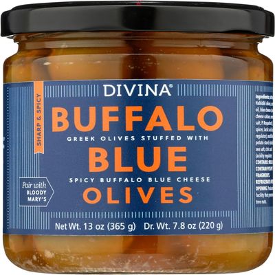 Divina Buffalo Blue Olives, 7.8 Oz. (Case of 6)