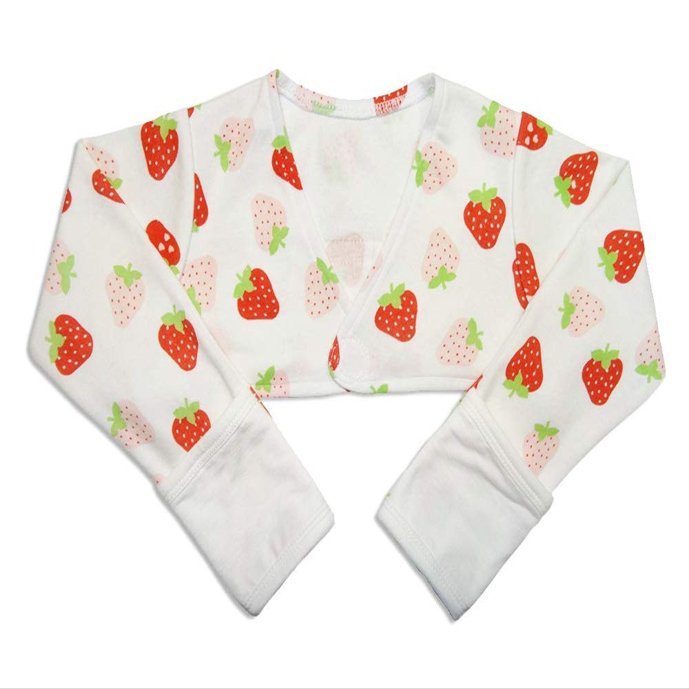 Edenswear Zinc-Infused Flip Mitten Sleeves for Kids with Eczema - Wet Wrap Therapy (9 Months, Strawberry)