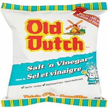 Old Dutch Potato Chips, Salt & Vinegar, 40g/1.4oz - 40 Pack {Imported from Canada}