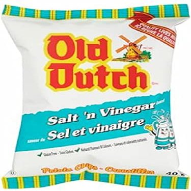 Old Dutch Potato Chips, Salt & Vinegar, 40g/1.4oz - 40 Pack {Imported from Canada}