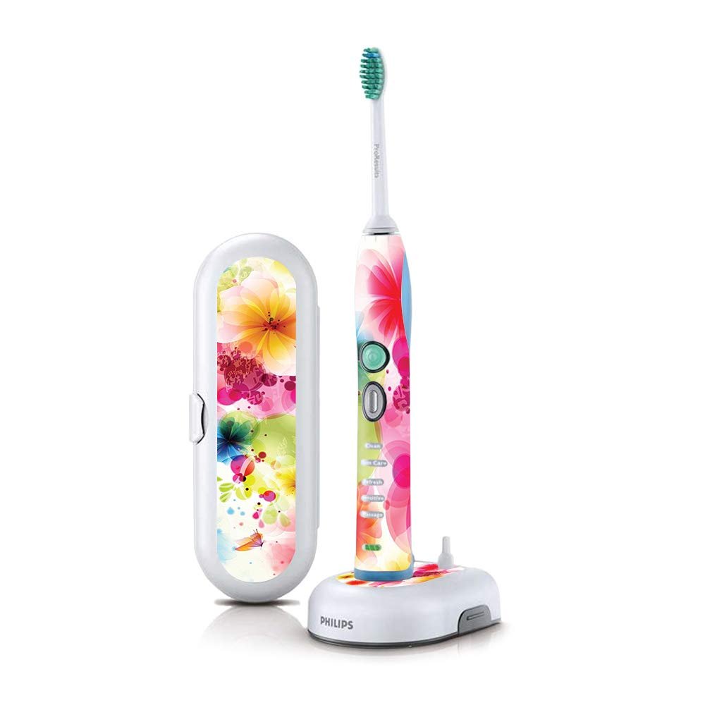 MightySkins Skin Compatible with Philips Sonicare 7 Series FlexCare+ Rechargeable - Pollinate | Protective, Durable, and Unique Vinyl wrap Cover | Easy to Apply, Remove | Made in The USA