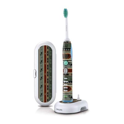 MightySkins Skin Compatible with Philips Sonicare 7 Series FlexCare+ Rechargeable - Cabin Stripes | Protective, Durable, and Unique Vinyl Cover | Easy to Apply, Remove | Made in The USA