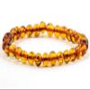 Baltic Amber Bracelet for Adults Made on Elastic Band- Natural Amber from Baltic Region, Genuine Baltic Amber (Cognac, 7 inch) view 1