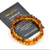 Baltic Amber Bracelet for Adults Made on Elastic Band- Natural Amber from Baltic Region, Genuine Baltic Amber (Cognac, 7 inch) view 2