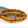 Baltic Amber Bracelet for Adults Made on Elastic Band- Natural Amber from Baltic Region, Genuine Baltic Amber (Cognac, 7 inch) view 3