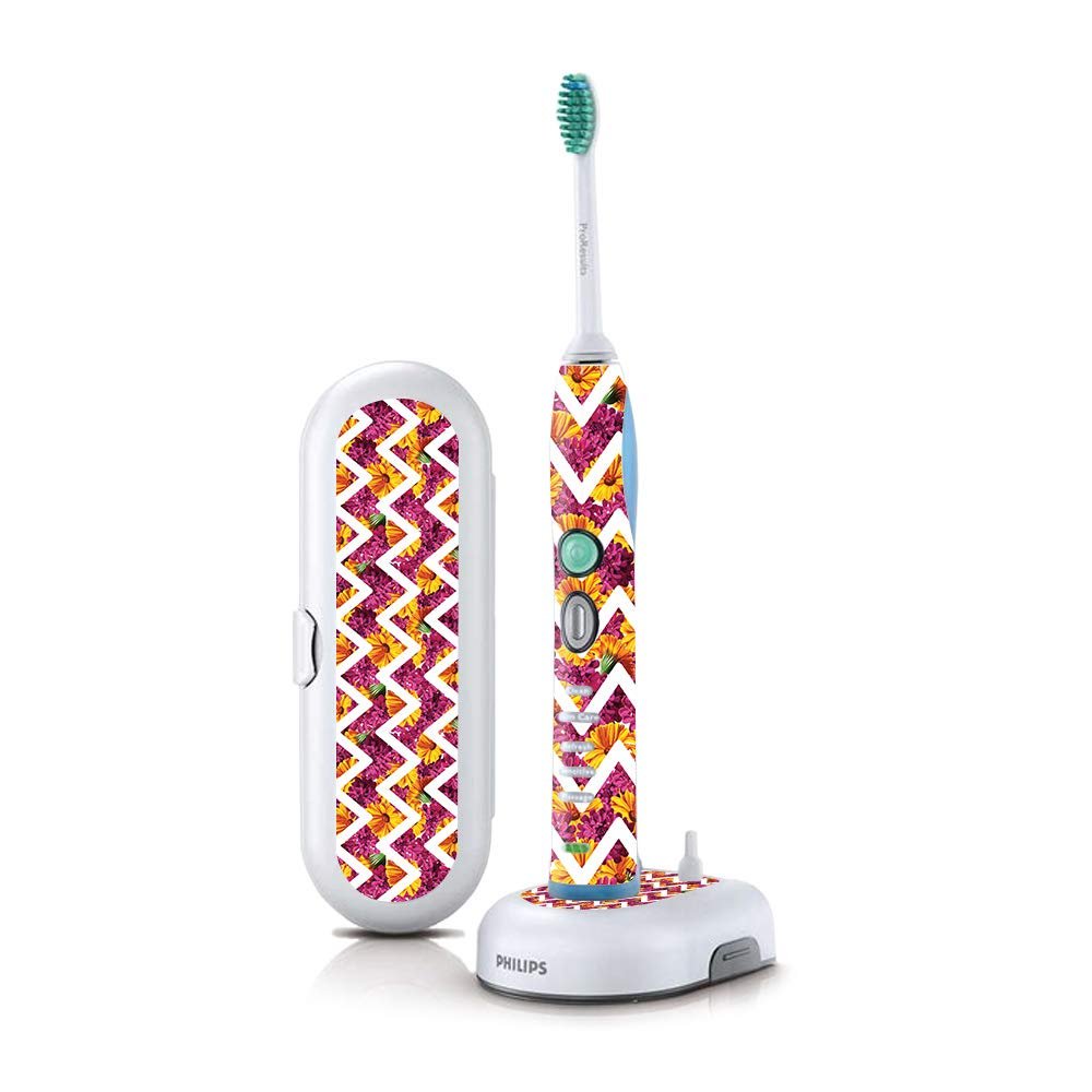 MightySkins Skin Compatible with Philips Sonicare 7 Series FlexCare+ Rechargeable - Chevron Summer | Protective, Durable, and Unique Vinyl Cover | Easy to Apply, Remove | Made in The USA