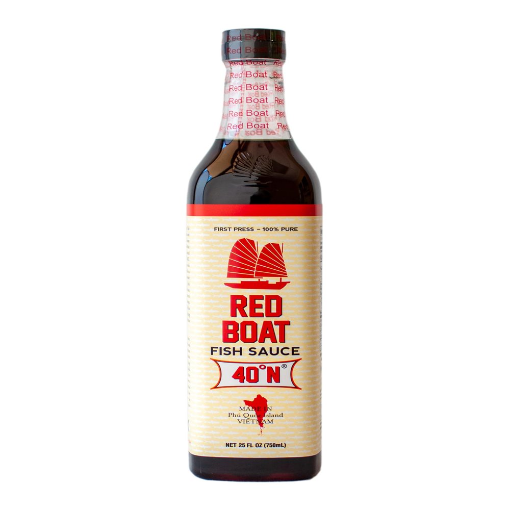 Red Boat Fish Sauce | Premium 40N fish sauce sustainably made with just two ingredients in Vietnam | Keto, Paleo, & Whole 30 friendly | Gluten and sugar free with no preservatives | 25fl oz. plastic PET bottle