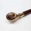 Antique Brass Handle Wooden Walking Stick Designer Brown Wood Walking Cane view 3