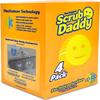 Original Scrub Daddy Sponge - Scratch Free Scrubber for Dishes and Home, Odor Resistant, Soft in Warm Water, Firm in Cold, Deep Cleaning Kitchen and Bathroom, Multi-use, Dishwasher 4ct view 1