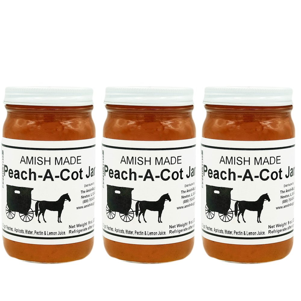 Amish Jam - 8 Oz Jar - Qty 3 (Peach-A-Cot Jam)