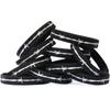 10 XL Barbed Wire Thin Gray Line Wristbands Correctional Officers Support view 1