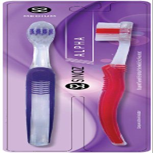 SINOZ Alpha Medium Toothbrush, 2 Count (Pack of 18)