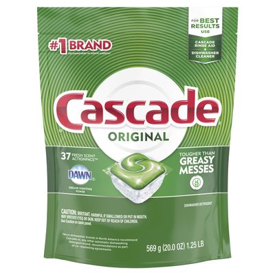 Cascade ActionPacs Dishwasher Detergent Fresh Scent, 37 ct (Pack of 4)