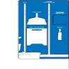 Accuform Clean & Mop Store-Board, Blue/White Shadow Board, 68"H x 30"W, Ultra Aluma-Lite, PSB709BUWT view 1