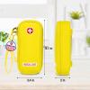EpiPen Medical Carrying Case Insulated, Travel Medication Organizer Bag Emergency Medical Pouch, Fits 2 EpiPens, Asthma Inhaler, Anti-Histamine, Auvi-Q, Allergy Medicine Essentials, Bright Yellow view 4