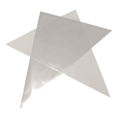Cut Cello Medium Triangles Cellophane for Making Henna Cones - Food Grade - Crystal Clear
