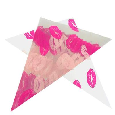Beachcombers Cut Cello Small Triangles Cellophane for Making Henna Cones - Hot Pink Lips