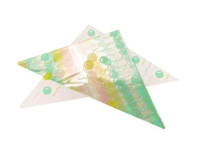 Beachcombers Cut Cello Small Triangles Cellophane for Making Henna Cones - Pastel Seafoam Balloons