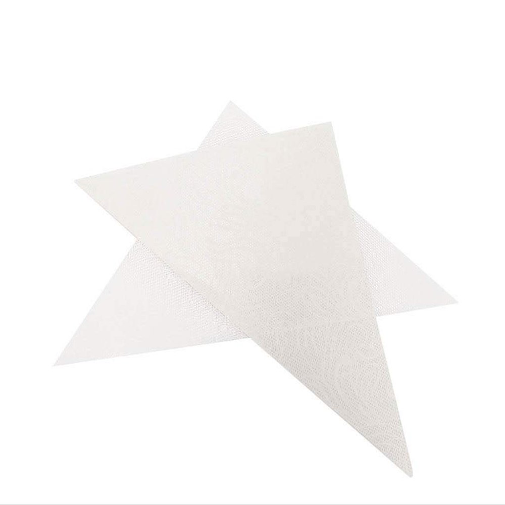 Beachcombers Cut Cello Small Triangles Cellophane for Making Henna Cones - White Swirls and Curls