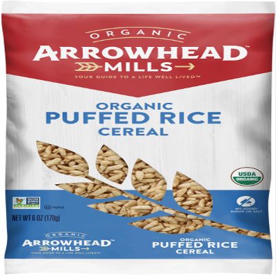 Arrowhead Mills Puffed Rice Cereal, 6 oz Bag (Pack of 4)
